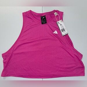 adidas Bright Pink Athletic Crop Tank